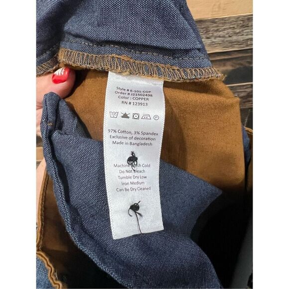 JACHS NEW YORK NWT Straight Fit Pants Copper Brown Casual Chinos Sz 30x34 - Picture 6 of 7